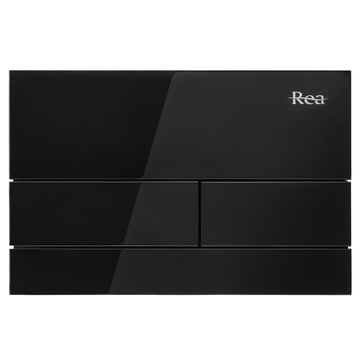 Cadru WC încastrat K011A-Q Rea cu buton T negru sticla [6]