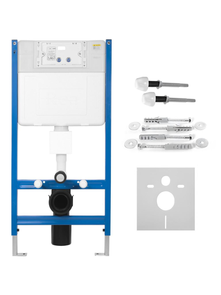 Cadru WC încastrat Rea cu buton HD auriu [7]