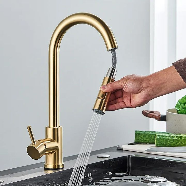 Cap cu aerator pentru baterie de bucătărie REA Fresh auriu periat [4]
