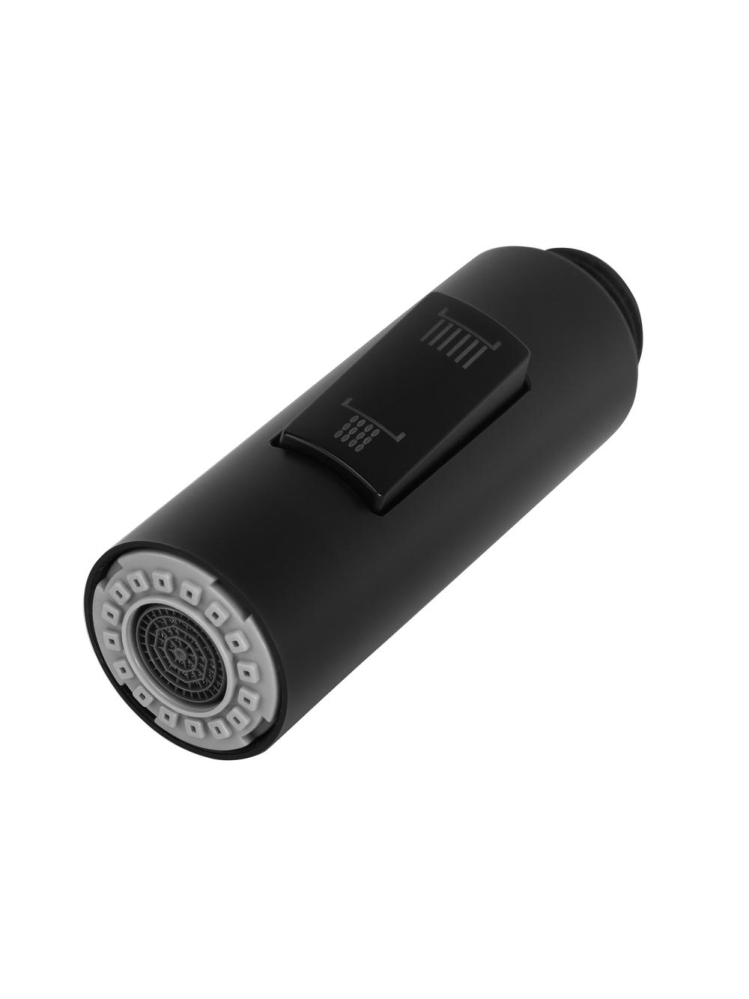 Cap cu aerator baterie bucatarie REA Fresh negru filet 1/2 toli ABS [9]