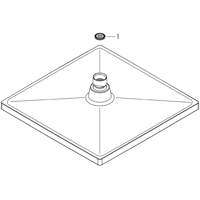 Cap de dus Hansgrohe, Crometta E, Crom, 240 x 240 mm [4]