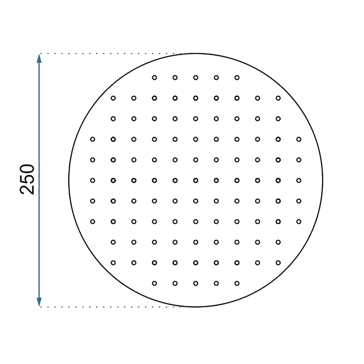 Cap de duș Rea 25cm negru mat [5]