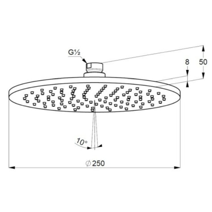 Cap de duș rotund, Kludi, A-QA, diametru 25cm, negru-mat [2]