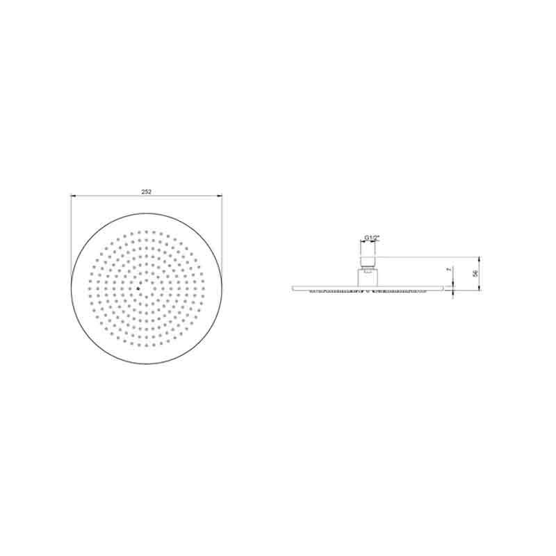 Cap de duș Villeroy&Boch, Universal Showers, Ø25 cm, bruhsed nickel [6]
