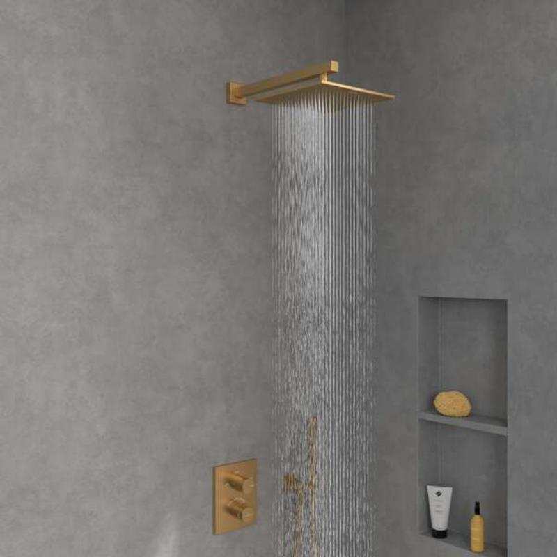 Cap de duș Villeroy&Boch, Universal Showers, pătrat, 25 x 25 cm, brushed gold [6]