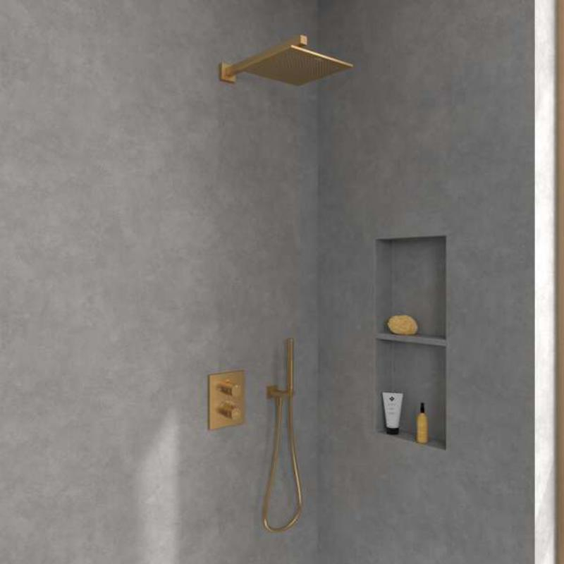 Cap de duș Villeroy&Boch, Universal Showers, pătrat, 25 x 25 cm, brushed gold [3]