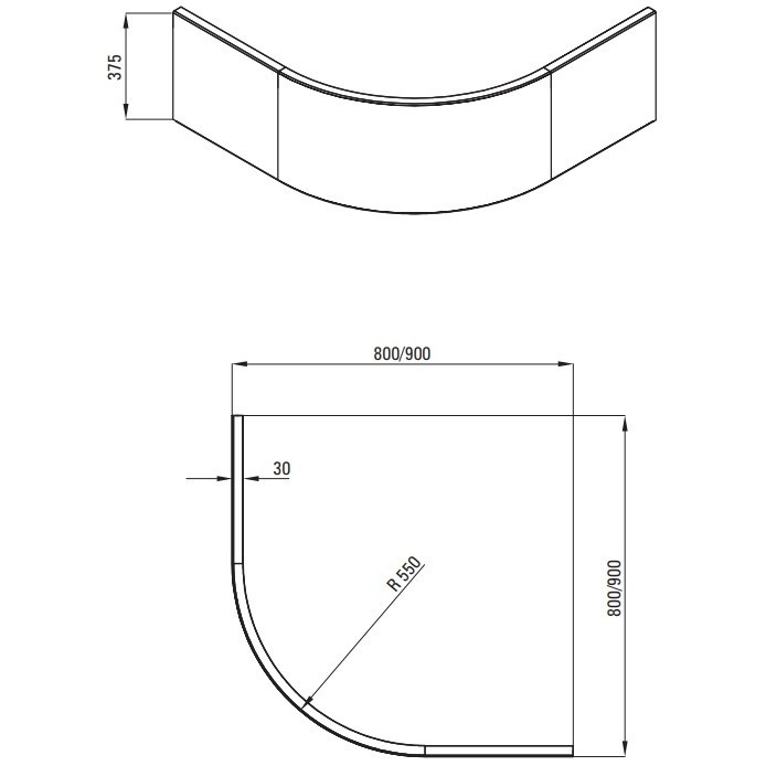 Capac semicerc pentru cadita de dus pentru KTD_042B [2]