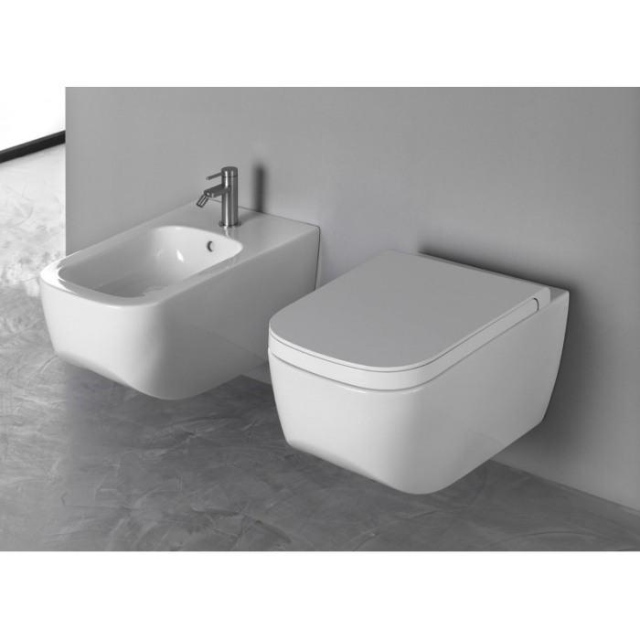 Capac vas WC Hatria, Next, soft close, alb [4]