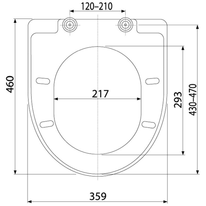 Capac WC, Alcadrain, cu soft close, 46 x 35,9 cm, alb [2]