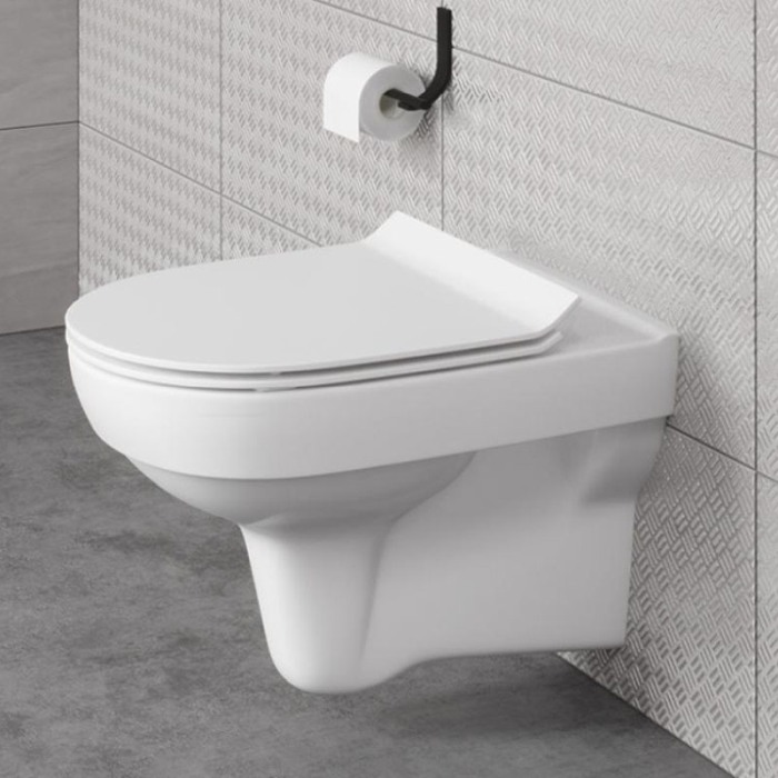 Capac WC Cersanit, City, slim, duroplast cu Soft-Close si Easy Off,alb [4]