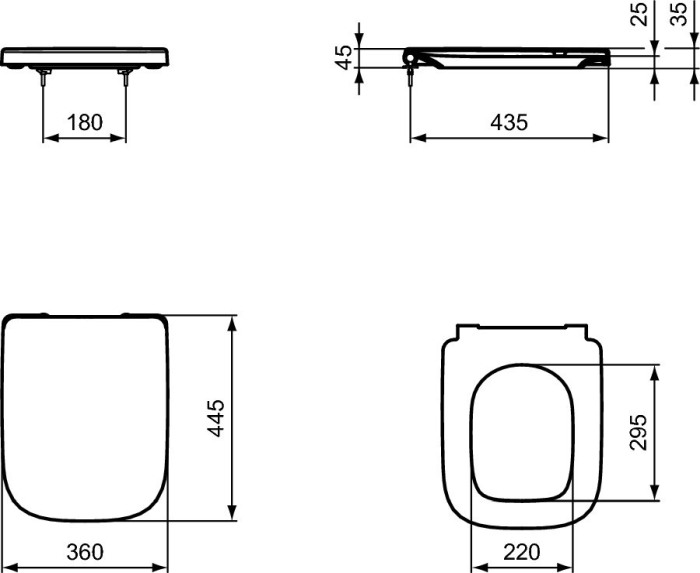 Capac WC cu inchidere normala Ideal Standard i.life A, T453001 [4]