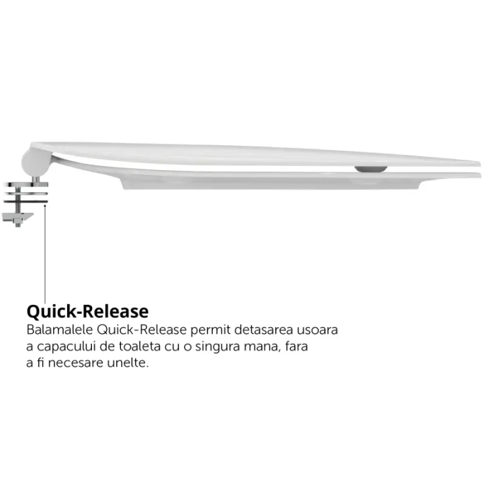 Capac WC din duroplast, Ideal Standard I.Life A T467601, cu inchidere lenta [4]