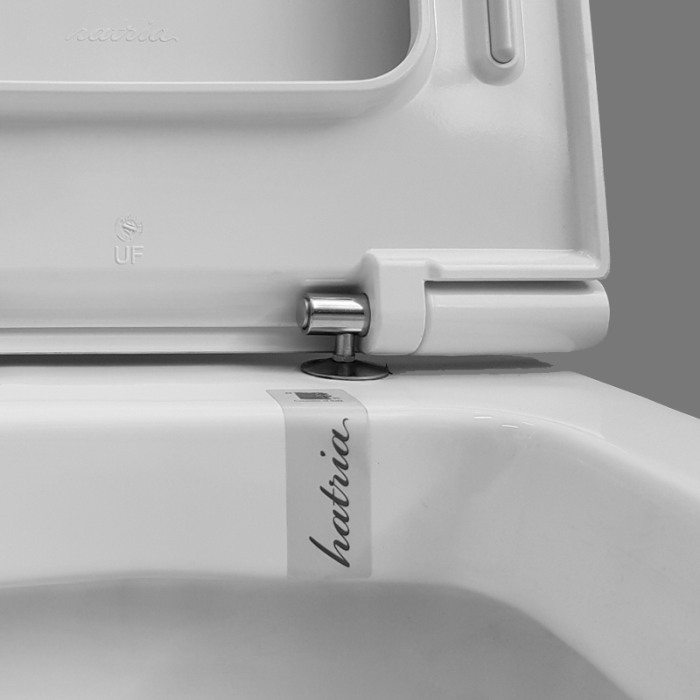 Capac WC Hatria, Erika Pro Q, cu quick release si soft close, alb [3]