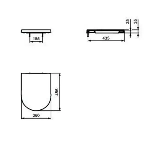 Capac WC Ideal Standard Atelier Blend Curve softclose alb lucios [11]