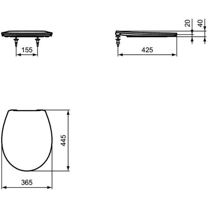 Capac WC IDEAL STANDARD Eurovit softclose E131801 [2]