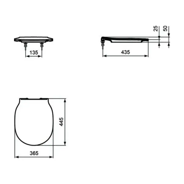 Capac wc slim softclose Ideal Standard Connect Air negru mat [2]