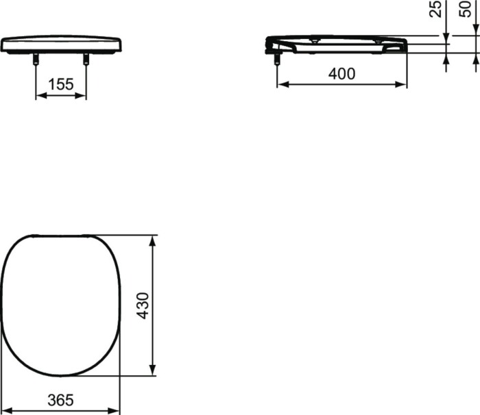 Capac WC Soft-close Ideal Standard Connect Space, E712701 [2]
