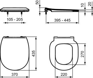 Capac wc softclose Ideal Standard Connect Slim E772401 [5]