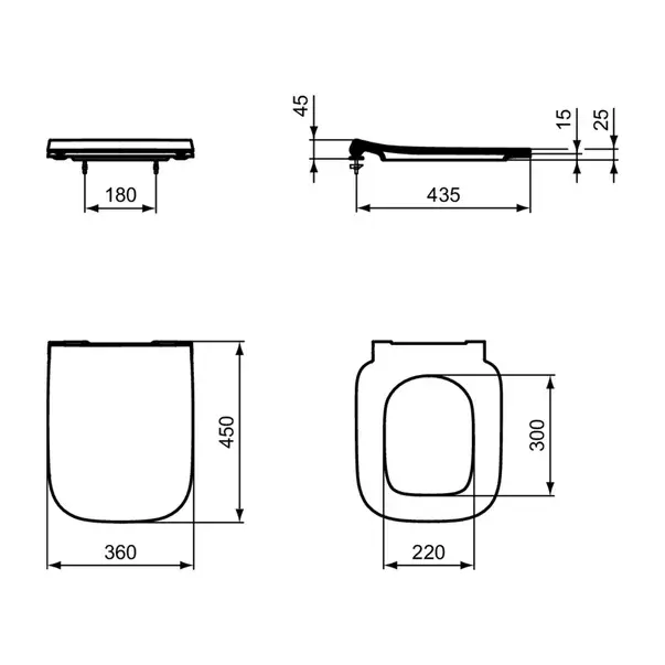Capac WC softclose Ideal Standard i.life B gri slim Quick Release [3]