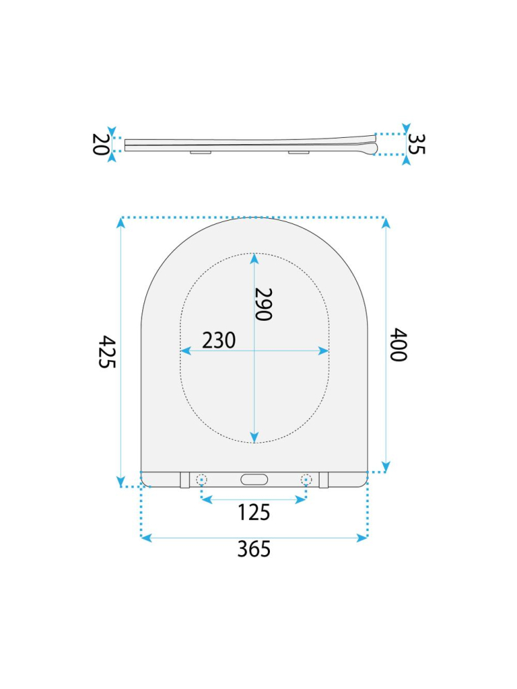 Capac WC UF FLAT alb CARLO [7]