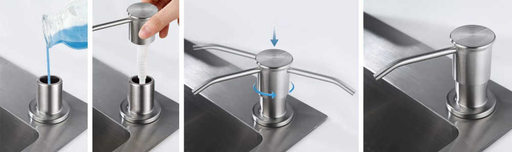 Chiuveta bucatarie Granit Nils gri set 5in1 [12]