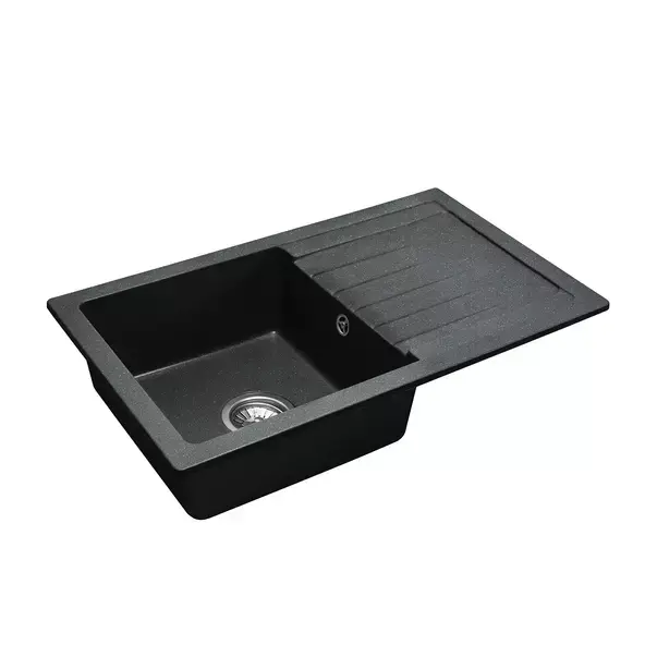 Chiuveta compozit Rea Dag negru nisip mat 75x44 cm [1]