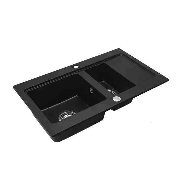 Chiuveta compozit Rea Fox negru mat 78x47 cm [1]