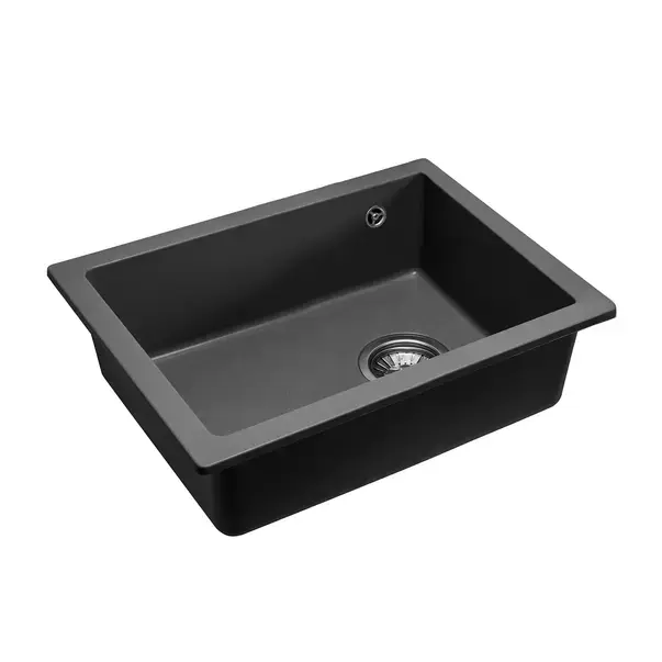 Chiuveta compozit Rea Nels negru mat 56x47 cm [1]