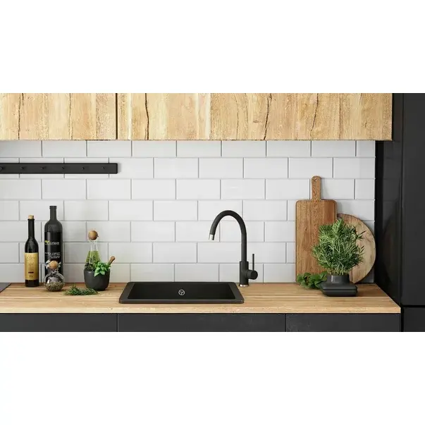 Chiuveta compozit Rea Nels negru pestrit 56x46.5 cm [4]