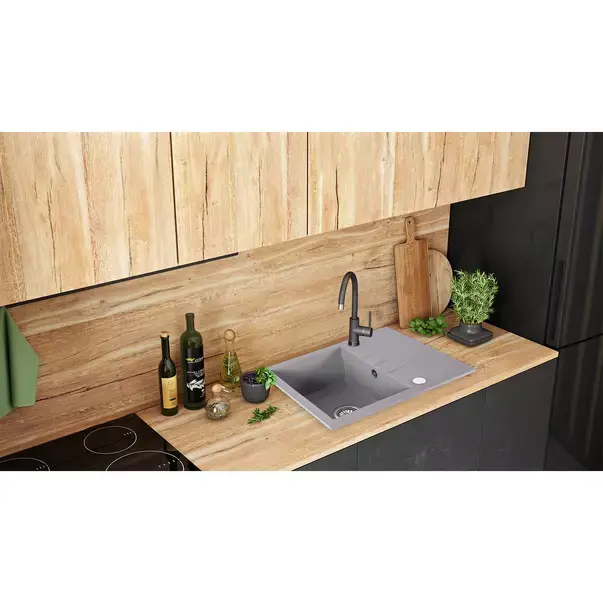 Chiuveta compozit Rea North gri mat 60x49 cm [3]