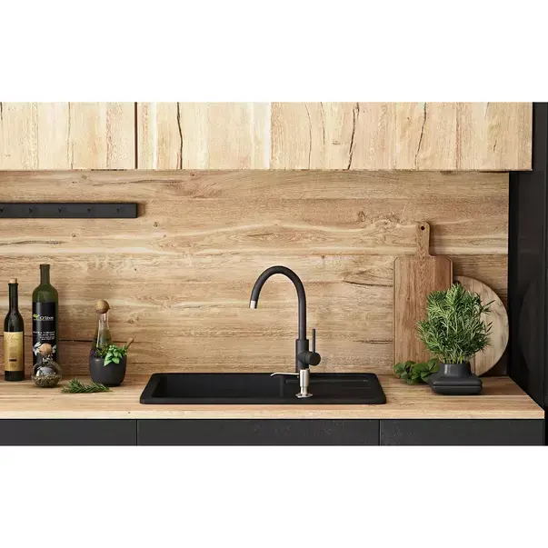 Chiuveta compozit Rea North negru mat 60x49 cm [4]