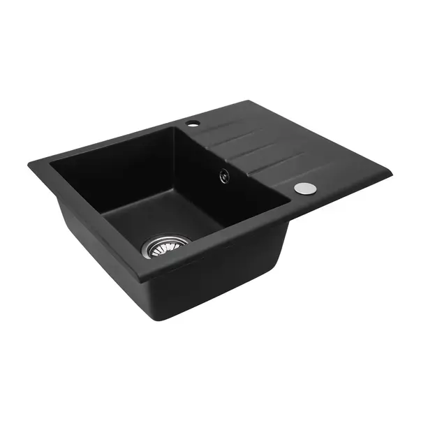Chiuveta compozit Rea North negru metalizat 60x49 cm [2]