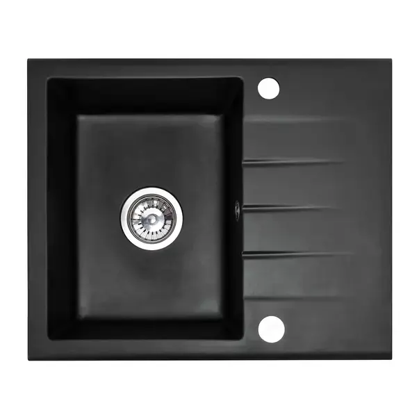 Chiuveta compozit Rea North negru metalizat 60x49 cm [6]