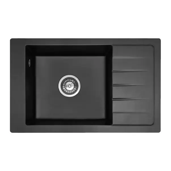 Chiuveta compozit Rea Sten negru mat 80x48 cm [3]