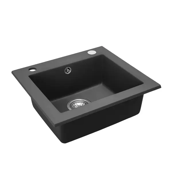Chiuveta compozit Rea West negru metalizat 49x44 cm [2]