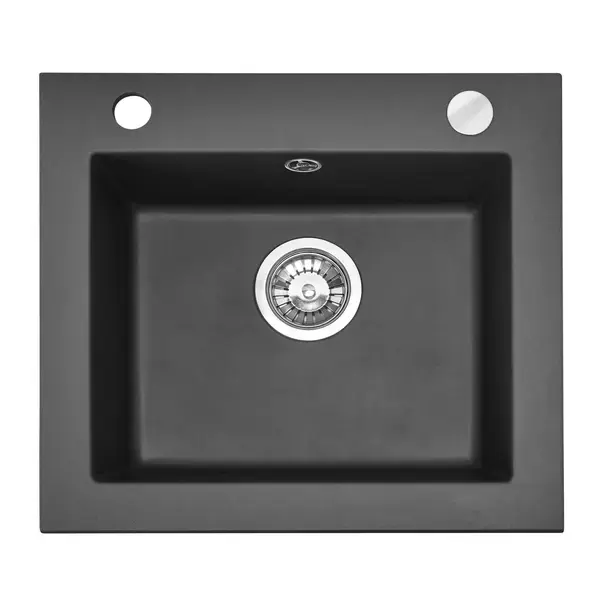 Chiuveta compozit Rea West negru metalizat 49x44 cm [6]
