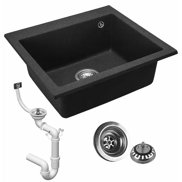 Chiuveta compozit Rea West XL negru pestrit 50x60 cm [5]