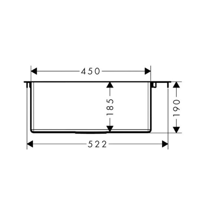 Chiuveta de bucatarie Hansgrohe, 1 cuva, 55x50 cm, inox [4]