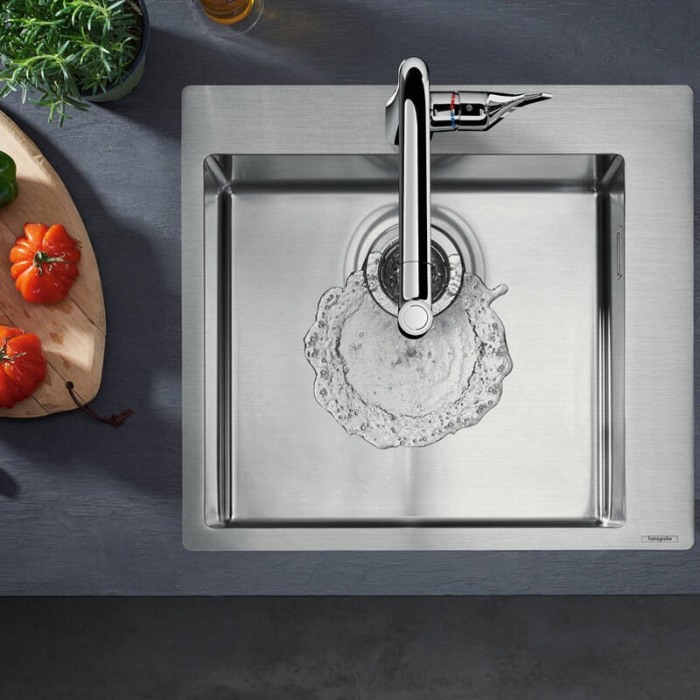 Chiuveta de bucatarie Hansgrohe, 1 cuva, 55x50 cm, inox [5]