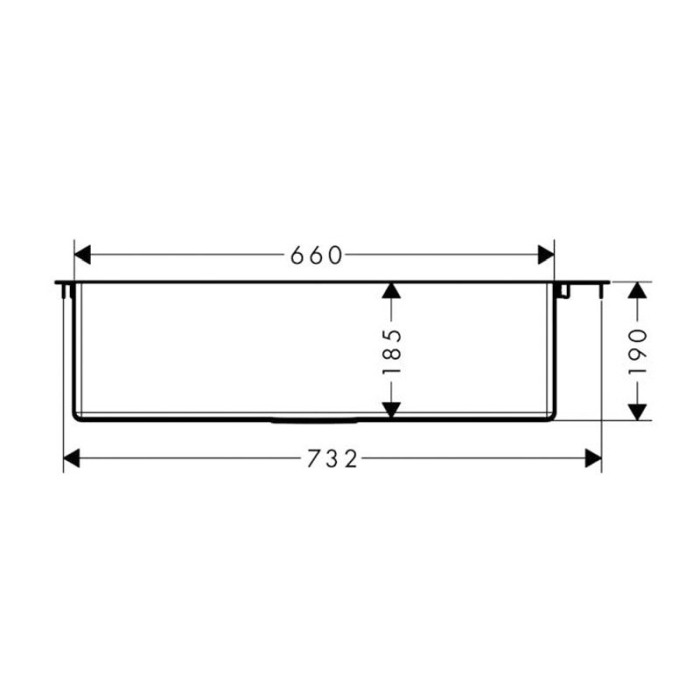 Chiuveta de bucatarie Hansgrohe, 1 cuva, 76x50 cm, inox [4]