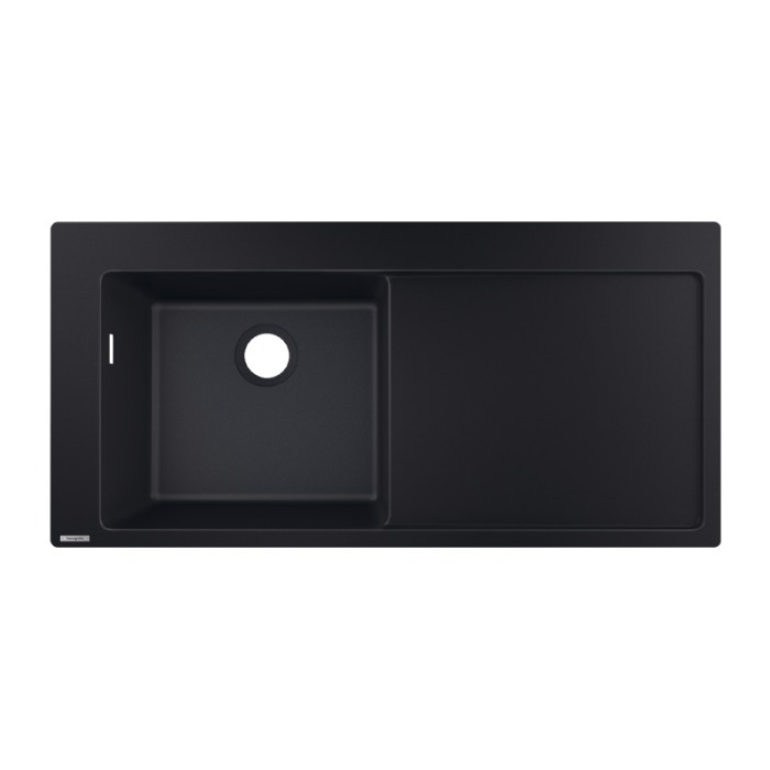 Chiuveta de bucatarie, Hansgrohe, SilicaTec S51, 1 cuva cu picurator, negru grafit [1]