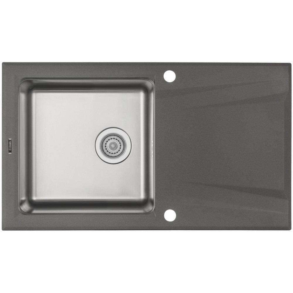 Chiuveta Deante Prime din granit antracit, cu cuva din inox 86x50 cm [1]