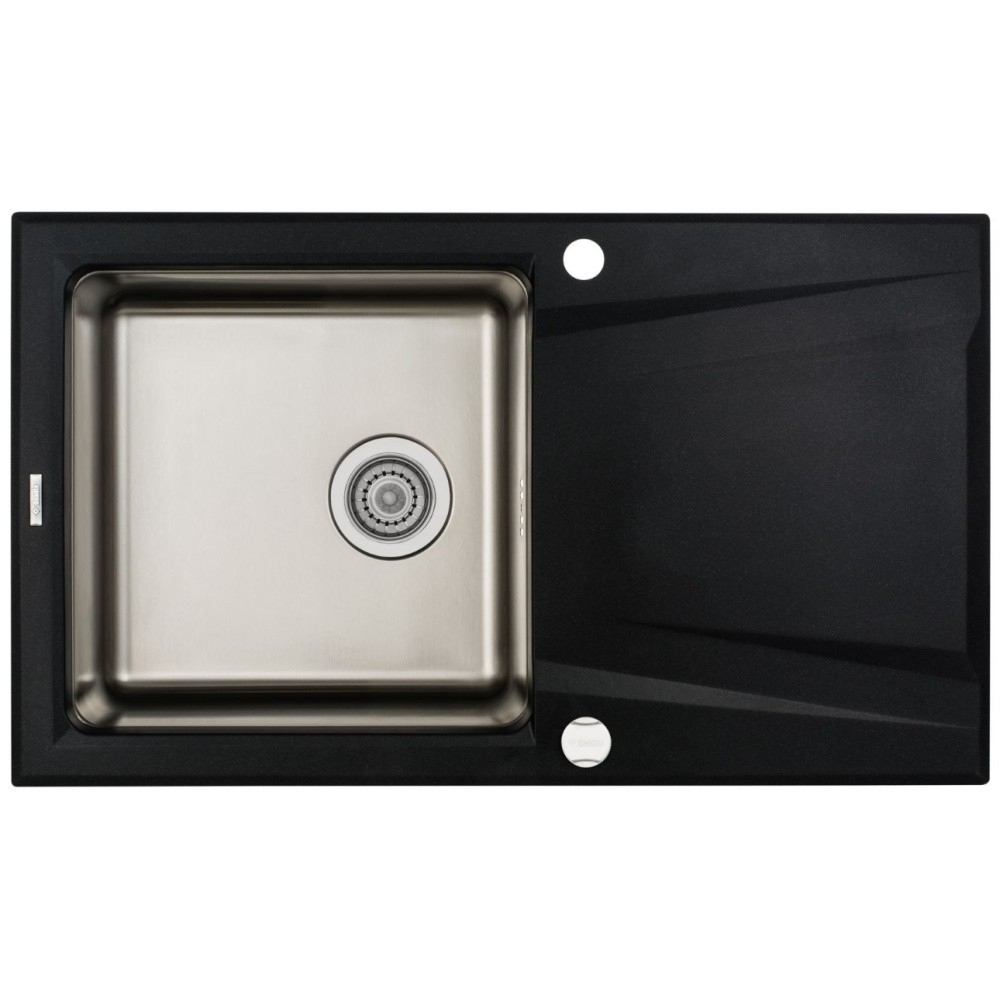 Chiuveta Deante Prime din granit negru, cu cuva din inox 86x50 cm [1]