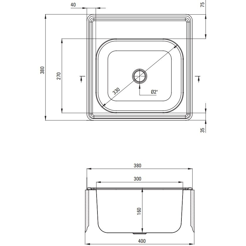 Chiuveta Deante Techno inox satinat 38x38 cm [4]