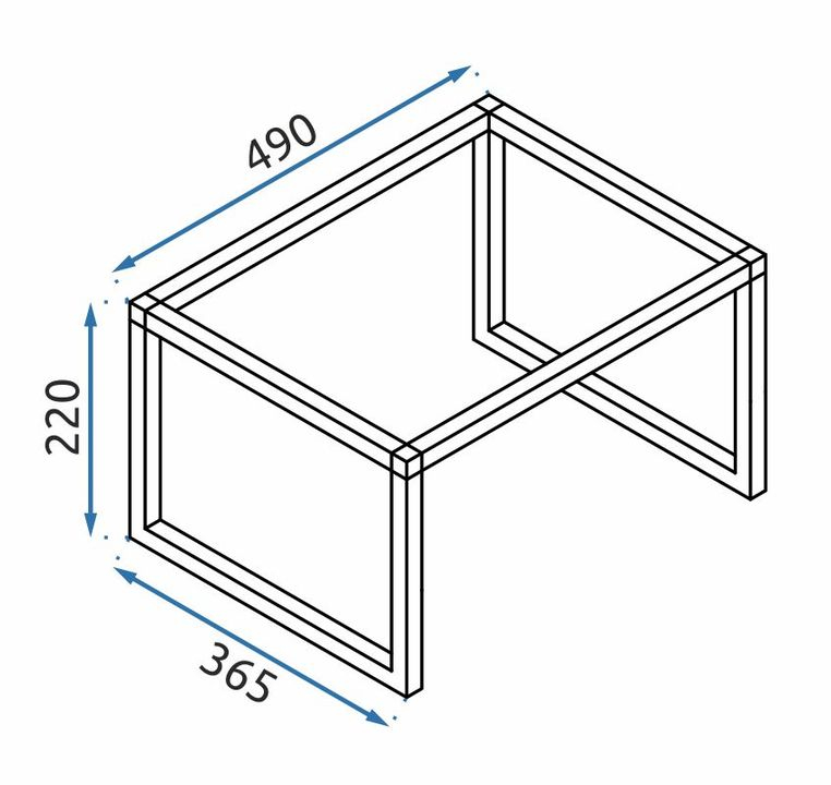 Chiuvetă din conglomerat GOYA 50cm + Cadru [6]