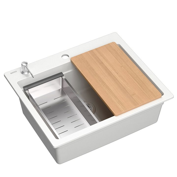 Chiuveta din granit KURT 110 WORKSTATION alb [5]