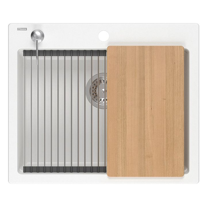 Chiuveta din granit KURT 110 WORKSTATION alb [4]