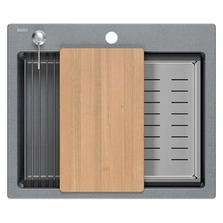 Chiuveta din granit KURT 110 WORKSTATION gri metalic [11]