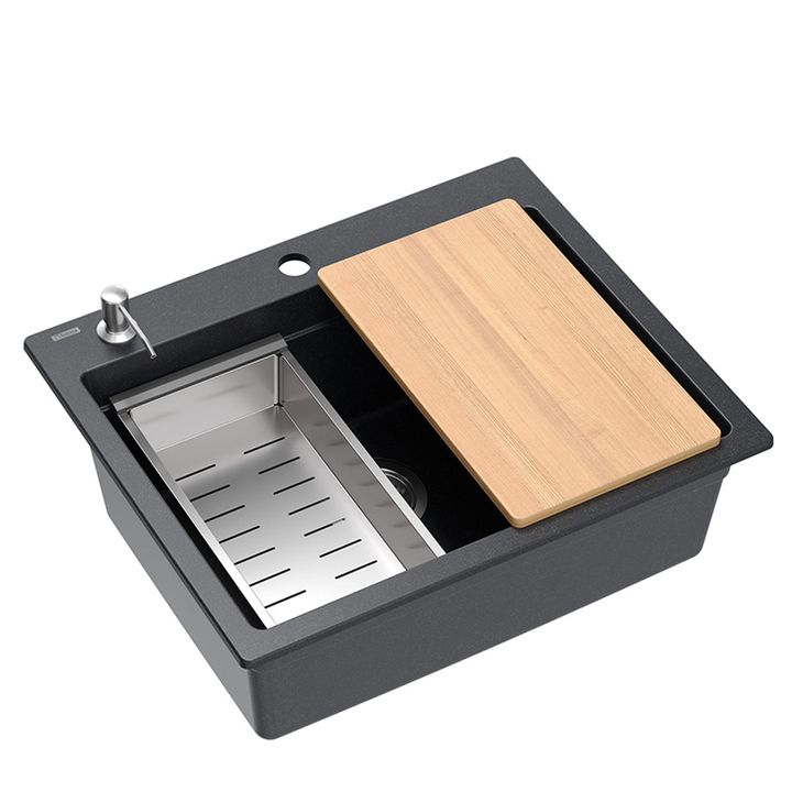 Chiuveta din granit KURT 110 WORKSTATION Negru [5]