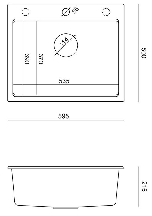 Chiuveta din granit KURT 110 WORKSTATION Negru [10]